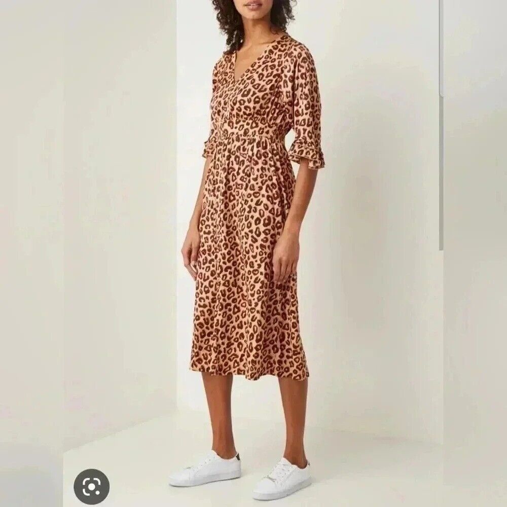 Scotch & Soda Leopard Print Midi Dress